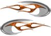 Motorcycle Tank Decals in Orange Camouflage