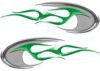 Motorcycle Tank Decals in Green