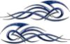 Tribal Flame Decals for Motorcycle Tanks, Cars and Trucks in Blue Camouflage