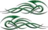 Tribal Flame Decals for Motorcycle Tanks, Cars and Trucks in Green Camouflage