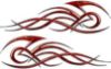 Tribal Flame Decals for Motorcycle Tanks, Cars and Trucks in Red Camouflage