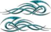 Tribal Flame Decals for Motorcycle Tanks, Cars and Trucks in Teal Camouflage