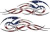 Tribal Flame Decals for Motorcycle Tanks, Cars and Trucks with American Flag