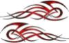 Tribal Flame Decals for Motorcycle Tanks, Cars and Trucks in Red Inferno Flames