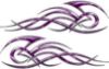Tribal Flame Decals for Motorcycle Tanks, Cars and Trucks with Purple Lightning