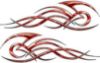 Tribal Flame Decals for Motorcycle Tanks, Cars and Trucks with Red Lightning
