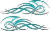 Tribal Flame Decals for Motorcycle Tanks, Cars and Trucks in Teal