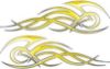 Tribal Flame Decals for Motorcycle Tanks, Cars and Trucks in Yellow