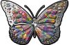 
	Chrome Butterfly Decal with Psychedelic Art
