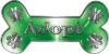 
	Dog Bone Animal Adoption with Paws Sticker Decal in Green
