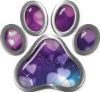 
	Dog Cat Animal Paw Sticker Decal in Hearts
