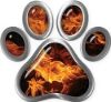 
	Dog Cat Animal Paw Sticker Decal in Inferno
