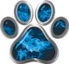 
	Dog Cat Animal Paw Sticker Decal in Blue Inferno
