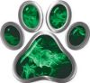 
	Dog Cat Animal Paw Sticker Decal in Green Inferno
