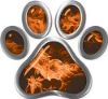 
	Dog Cat Animal Paw Sticker Decal in Orange Inferno
