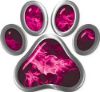 
	Dog Cat Animal Paw Sticker Decal in Pink Inferno
