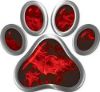 
	Dog Cat Animal Paw Sticker Decal in Red Inferno
