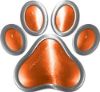 
	Dog Cat Animal Paw Sticker Decal in Orange
