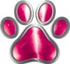 
	Dog Cat Animal Paw Sticker Decal in Pink
