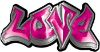 
	Graffiti Style Love Decal in Pink
