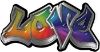 
	Graffiti Style Love Decal with Rainbow Colors
