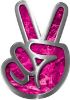 
	Peace Sign Decal in Pink Camouflage

