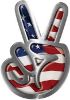 
	Peace Sign Decal with American Flag
