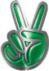 
	Peace Sign Decal in Green
