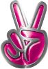 
	Peace Sign Decal in Pink
