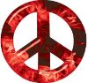 
	Peace Symbol Decal in Red Inferno Flames
