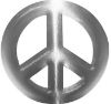 
	Peace Symbol Decal in Silver

