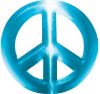 
	Peace Symbol Decal in Teal

