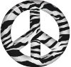 
	Peace Symbol Decal with Zebra Stripes
