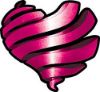 
	Ribbon Heart Decal in Pink
