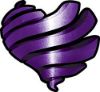 
	Ribbon Heart Decal in Purple
