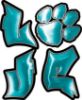 
	Love Decal with Pet Paw for Heart in Teal
