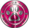 
	Rescue Mom Pet Rescue Adoption Paw and Heart Sticker Decal in Pink
