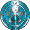 
	Rescue Mom Pet Rescue Adoption Paw and Heart Sticker Decal in Teal
