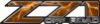 Classic Z71 Off Road Decals in Orange Lightning