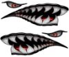 WWII Flying Tigers Shark Teeth Decals in Black