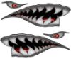 WWII Flying Tigers Shark Teeth Decals in Gray
