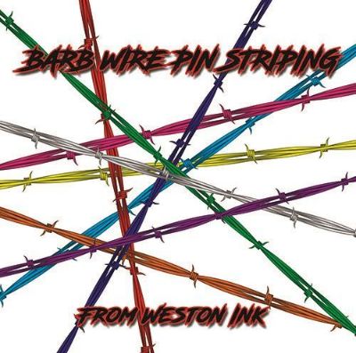 Barbed Wire Pin Stripe Decals from Weston Ink