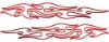 Thin & Long Tribal Flame Pin Stripe Decals in Red