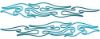 Thin & Long Tribal Flame Pin Stripe Decals in Teal