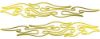 Thin & Long Tribal Flame Pin Stripe Decals in Yellow