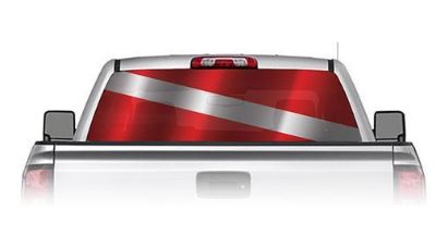 Flags / Diver Down 20x65in DC88109 Truck Rear Window Decal Graphic 