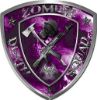 
	Zombie Death Squad Zombie Outbreak Decal with Purple Evil Zombie Skulls
