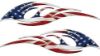 Sleek Flame Decals with American Flag