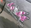 4x4 Twisted Zombie Response Team Pink Skull on Gray Pickup Truck