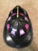 Fire Fighter, EMS, Rescue Helmet Tetrahedron Inferno Purple with Star of Life on helmet